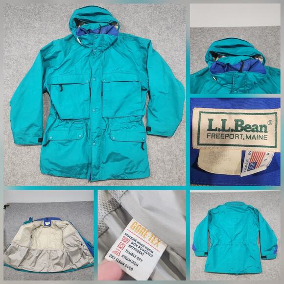 80s ビンテージL.L.Bean North Col Outerwear XL Vintage LL Bean North Col Outerwear Gore Tex Hooded Red
